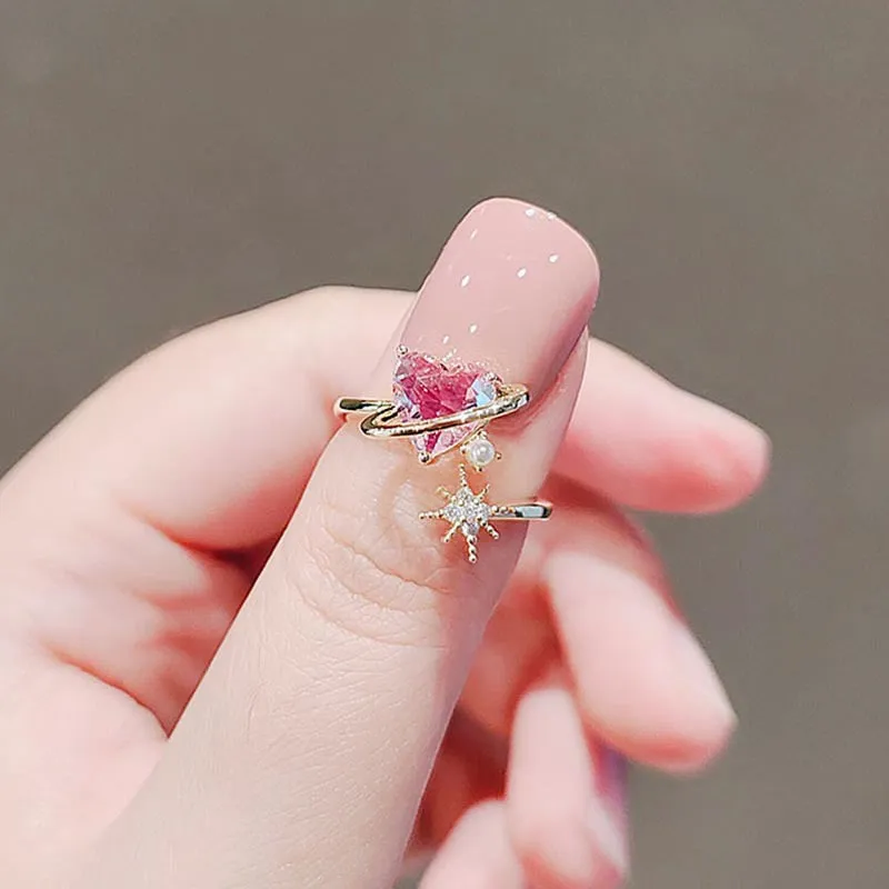 Angel’s crystal heart Ring