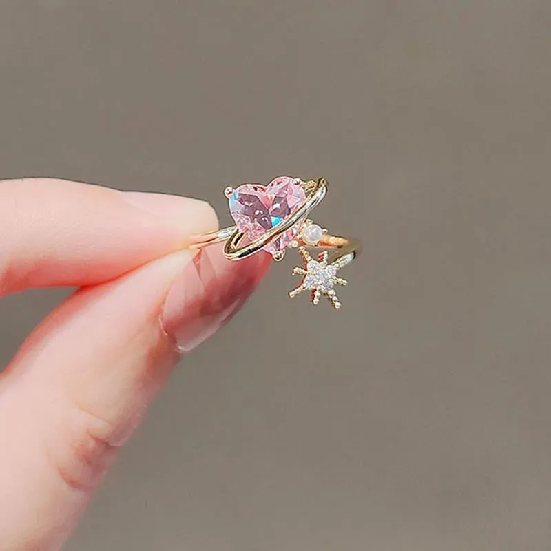 Angel’s crystal heart Ring