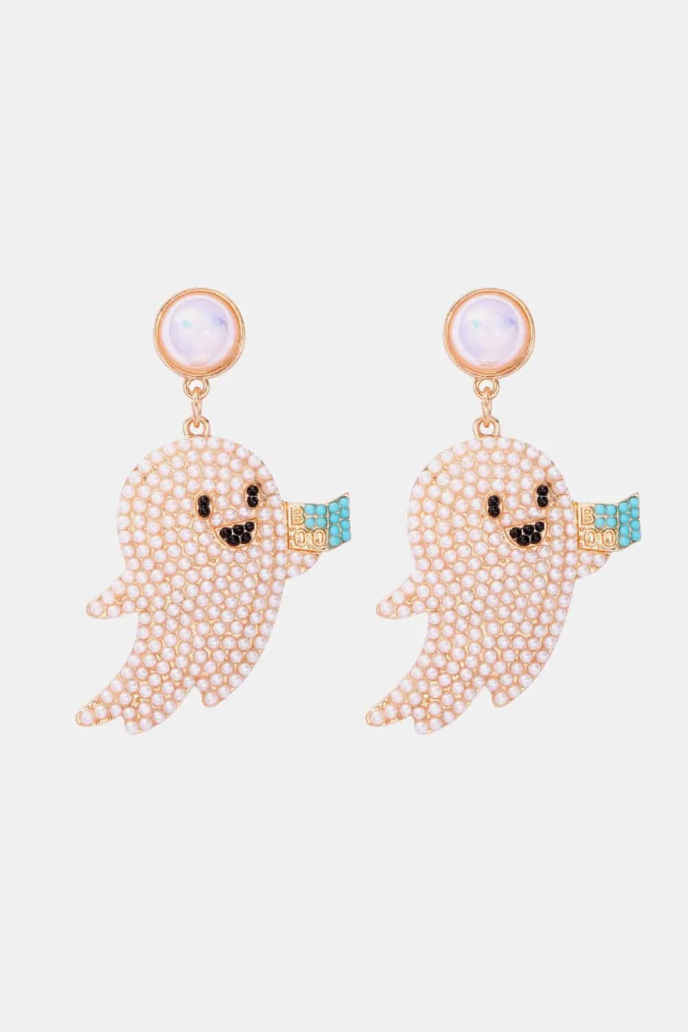 *APP EXCLUSIVE* Ghost Shape Synthetic Pearl Dangle Earrings