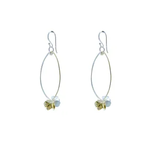 Branch of flower Gold Sterling Silver Earrings