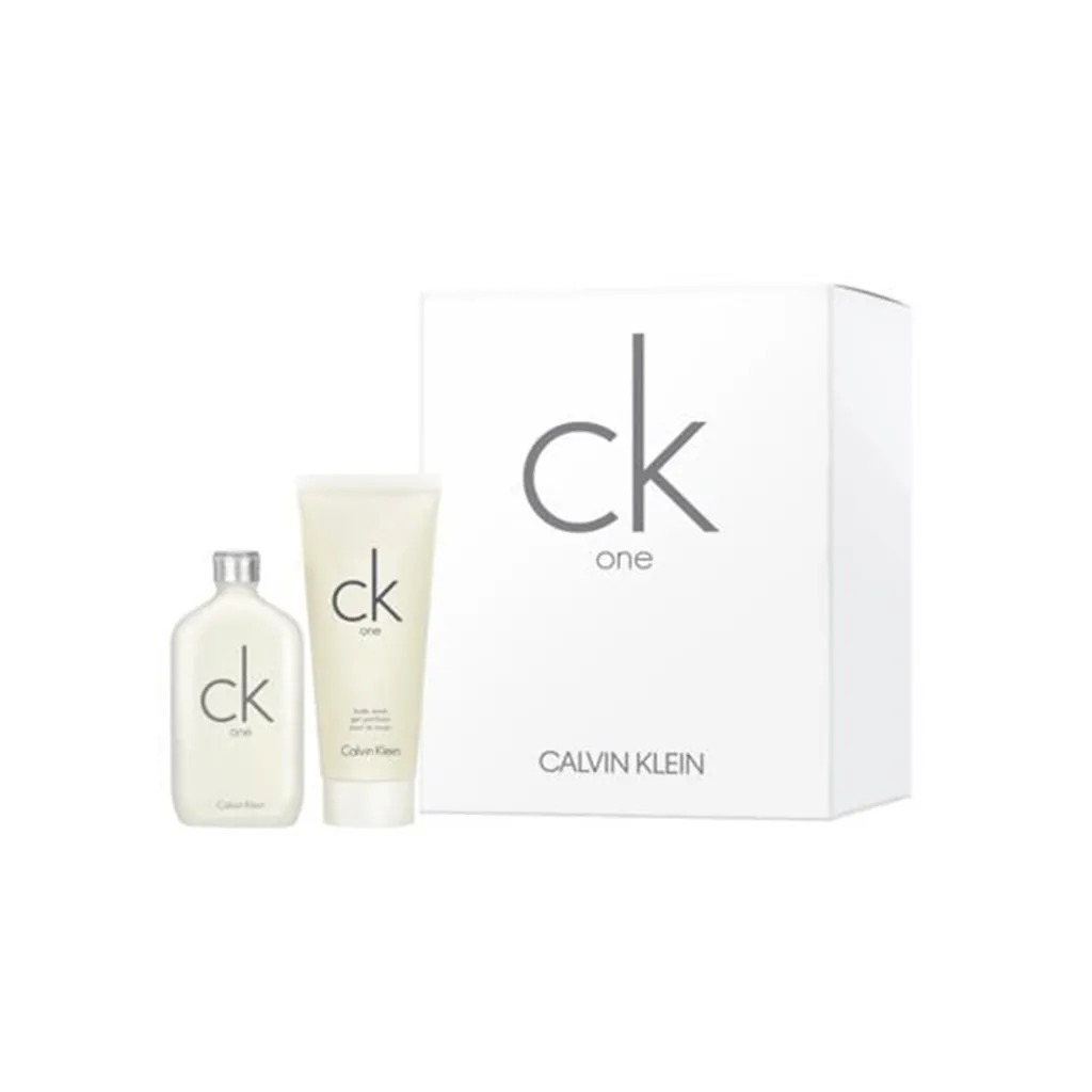 Calvin Klein CK One Eau de Toilette Unisex Perfume Gift Set Spray (50ml) with Body Wash