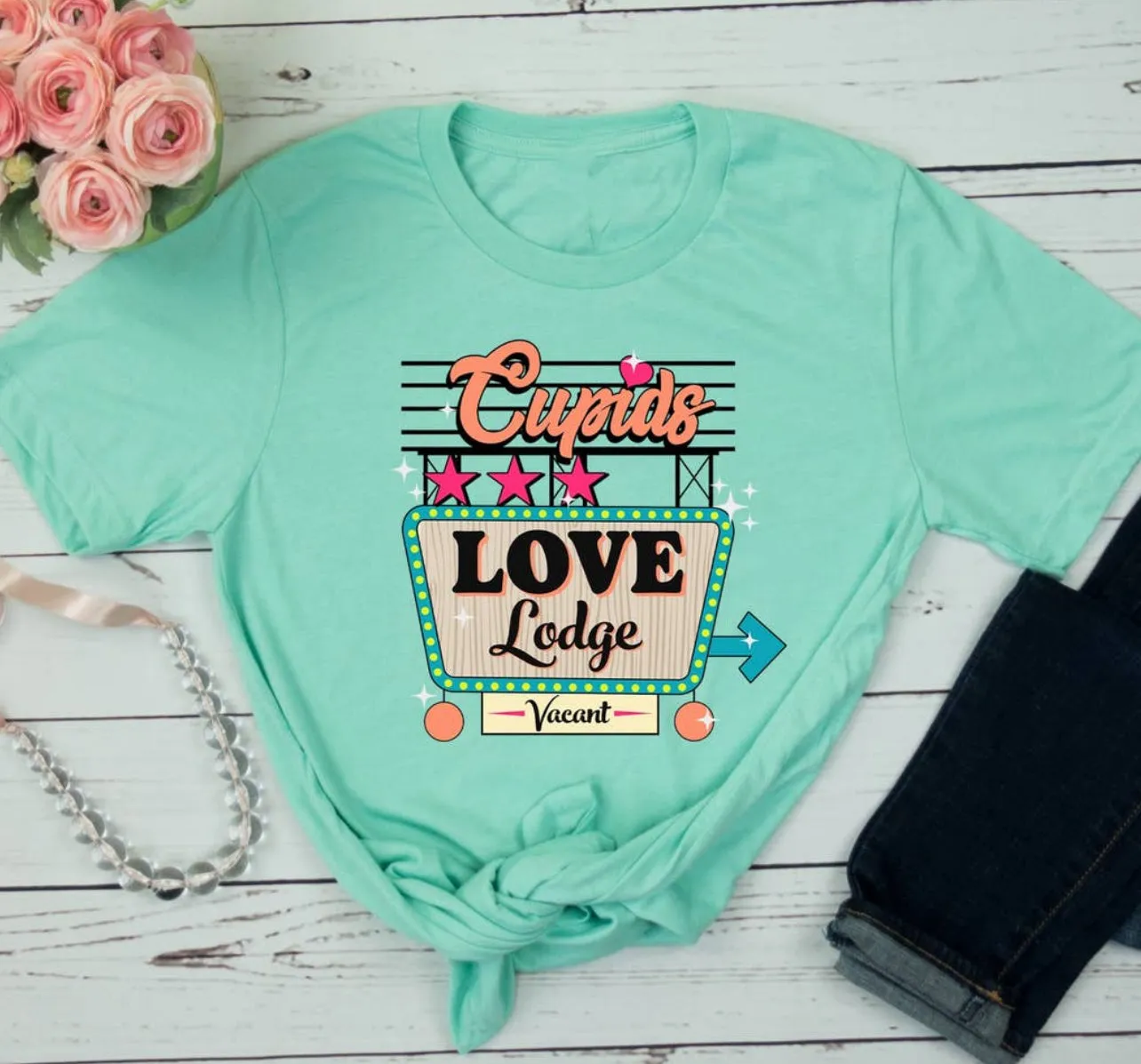 Cupid's Mint Love Lodge Tee