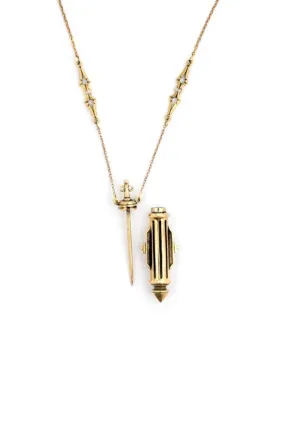 Hilmer x Sparrow Nouveau Perfume Bottle Necklace - brass