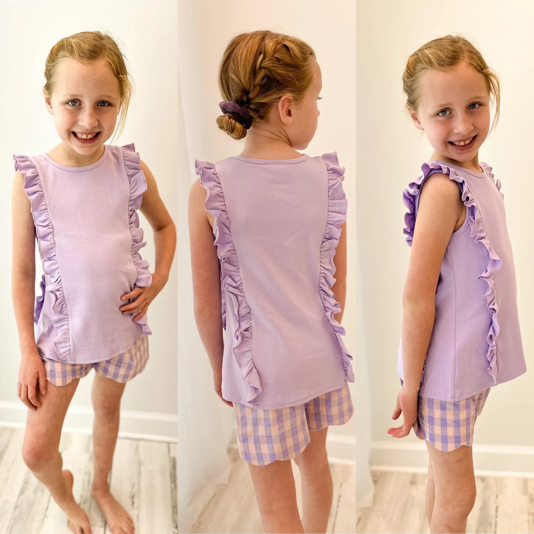 Millie Jay - Bailey Short Set--Lavender & Peach