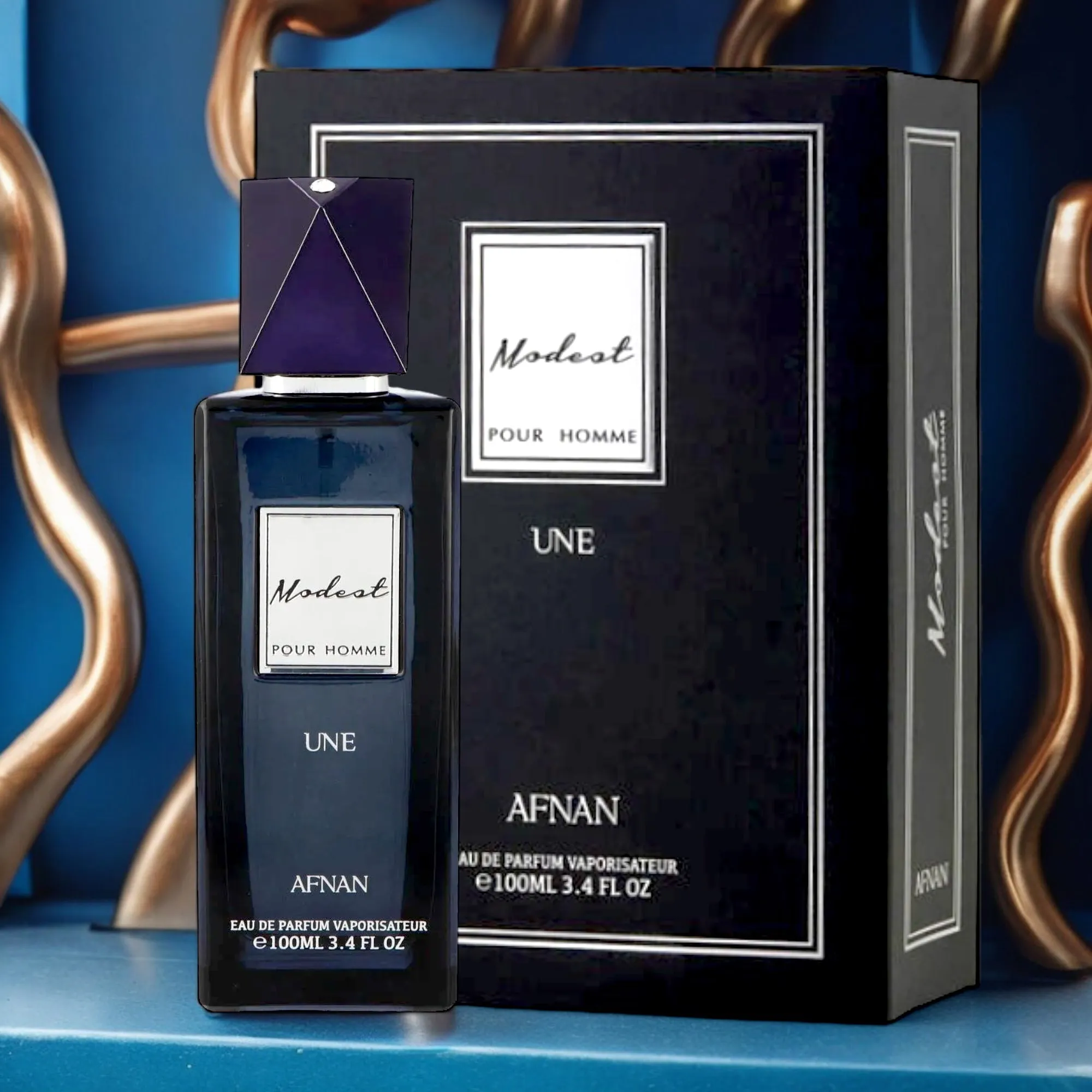 Modest Une Pour Homme by Afnan Eau de Parfum 3.4 Oz Men