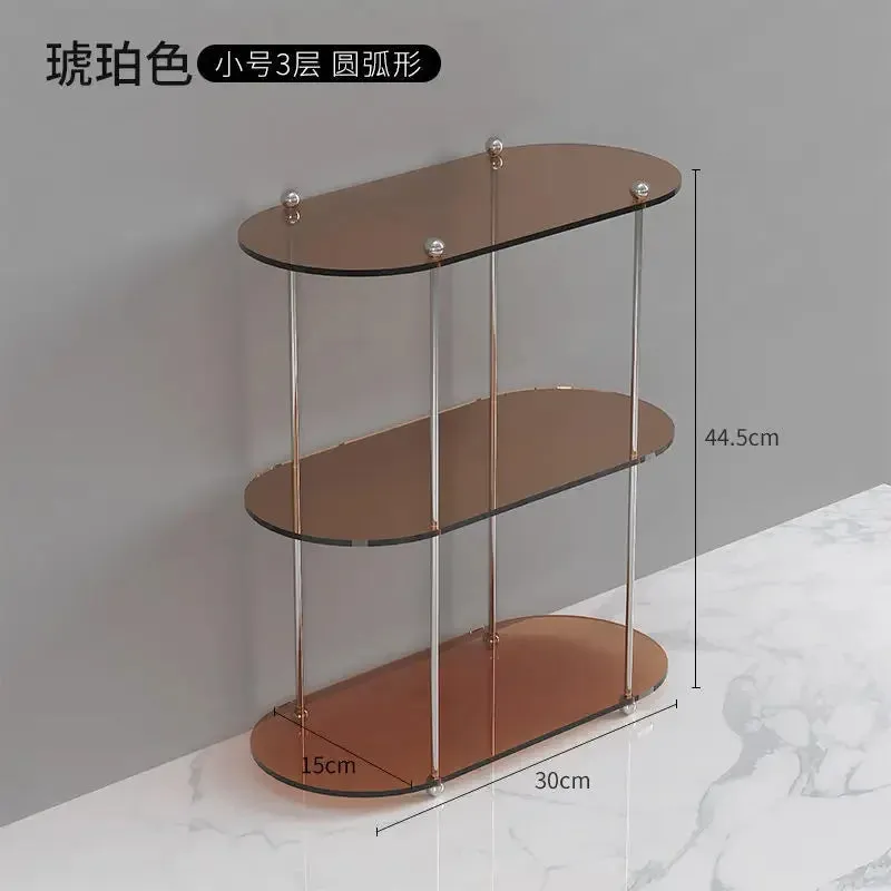 SINOTAO  -  Ins Acrylic Desktop Rack Bathroom Toilet Storage Rack Layered Finishing Rack Bedroom Cup Storage Cosmetic Perfume Display Rack