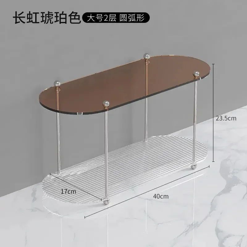 SINOTAO  -  Ins Acrylic Desktop Rack Bathroom Toilet Storage Rack Layered Finishing Rack Bedroom Cup Storage Cosmetic Perfume Display Rack