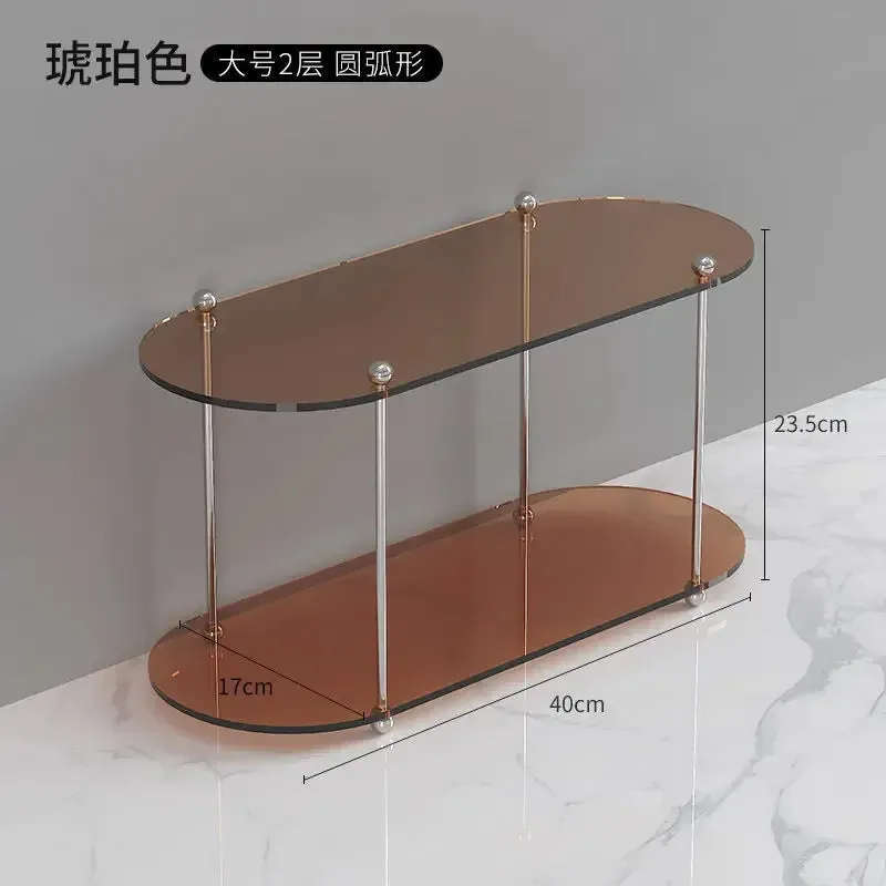 SINOTAO  -  Ins Acrylic Desktop Rack Bathroom Toilet Storage Rack Layered Finishing Rack Bedroom Cup Storage Cosmetic Perfume Display Rack