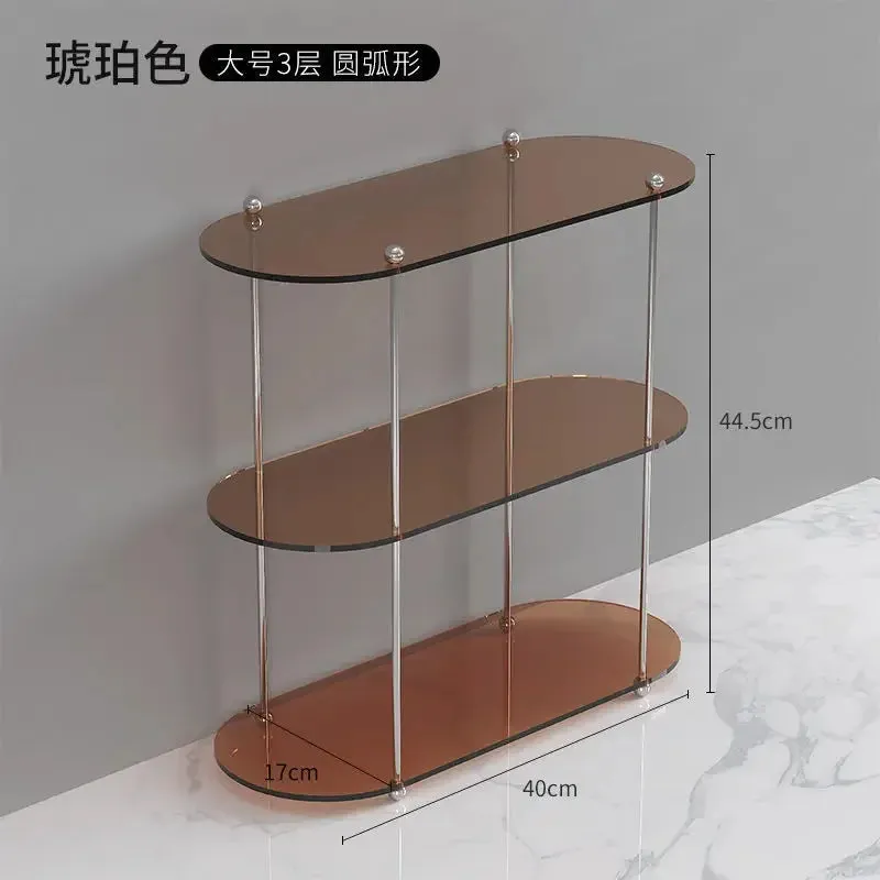 SINOTAO  -  Ins Acrylic Desktop Rack Bathroom Toilet Storage Rack Layered Finishing Rack Bedroom Cup Storage Cosmetic Perfume Display Rack