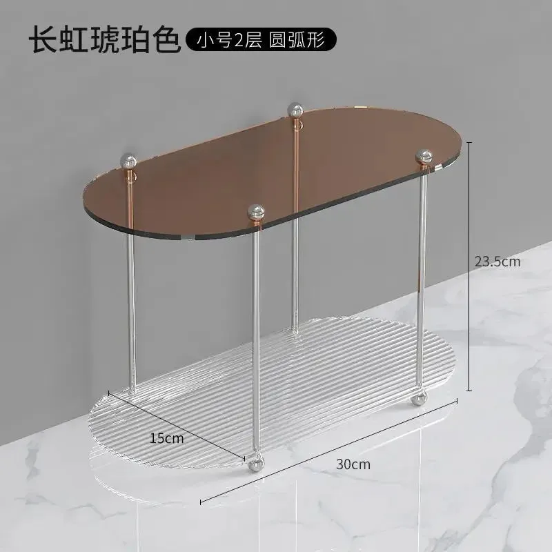 SINOTAO  -  Ins Acrylic Desktop Rack Bathroom Toilet Storage Rack Layered Finishing Rack Bedroom Cup Storage Cosmetic Perfume Display Rack