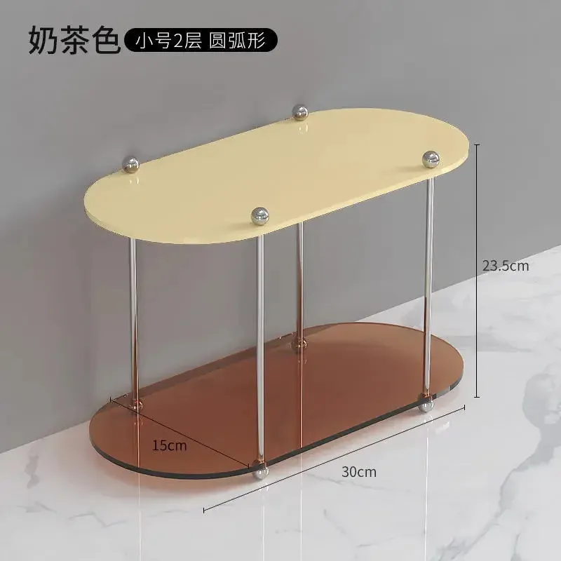 SINOTAO  -  Ins Acrylic Desktop Rack Bathroom Toilet Storage Rack Layered Finishing Rack Bedroom Cup Storage Cosmetic Perfume Display Rack