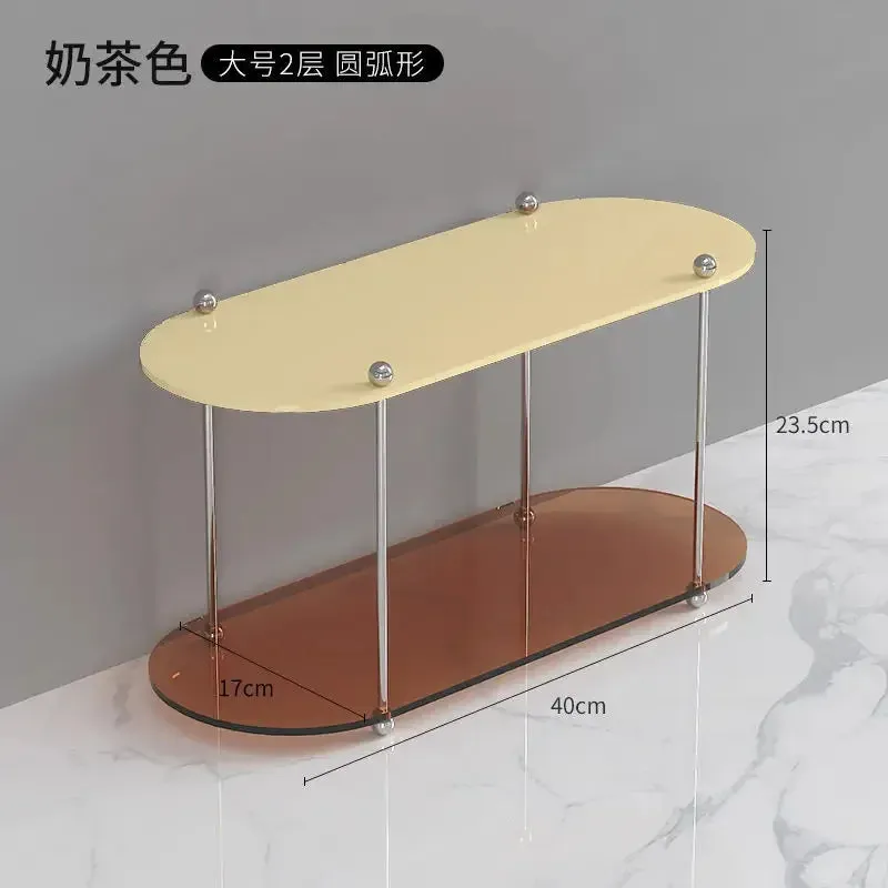 SINOTAO  -  Ins Acrylic Desktop Rack Bathroom Toilet Storage Rack Layered Finishing Rack Bedroom Cup Storage Cosmetic Perfume Display Rack