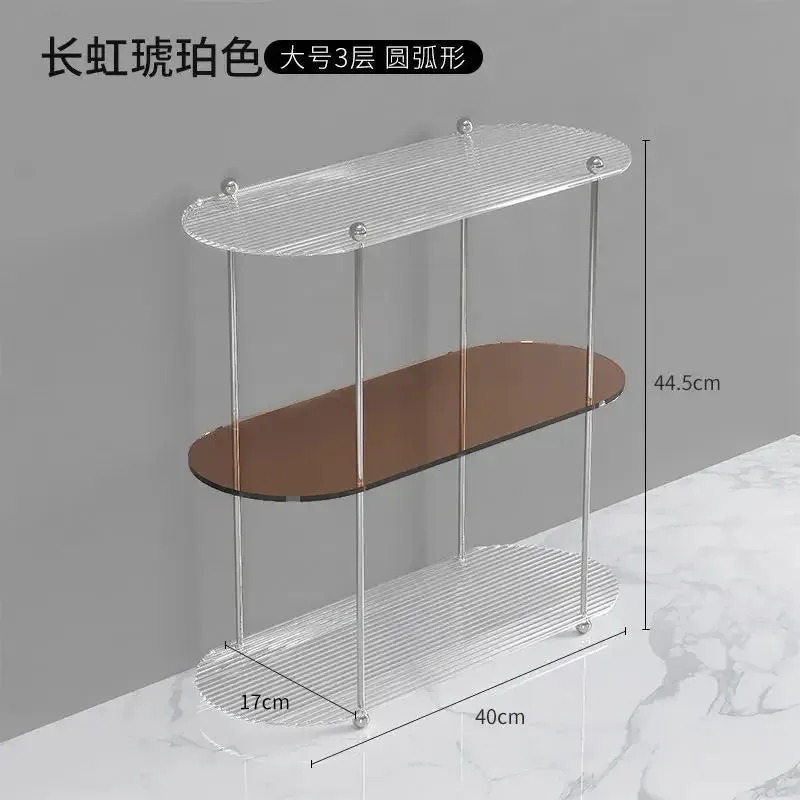 SINOTAO  -  Ins Acrylic Desktop Rack Bathroom Toilet Storage Rack Layered Finishing Rack Bedroom Cup Storage Cosmetic Perfume Display Rack