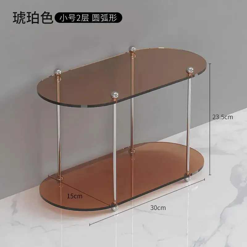 SINOTAO  -  Ins Acrylic Desktop Rack Bathroom Toilet Storage Rack Layered Finishing Rack Bedroom Cup Storage Cosmetic Perfume Display Rack