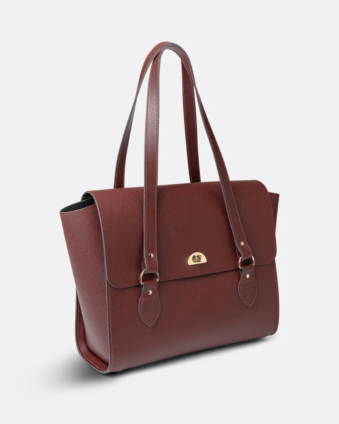 The Emily -  Oxblood Saffiano