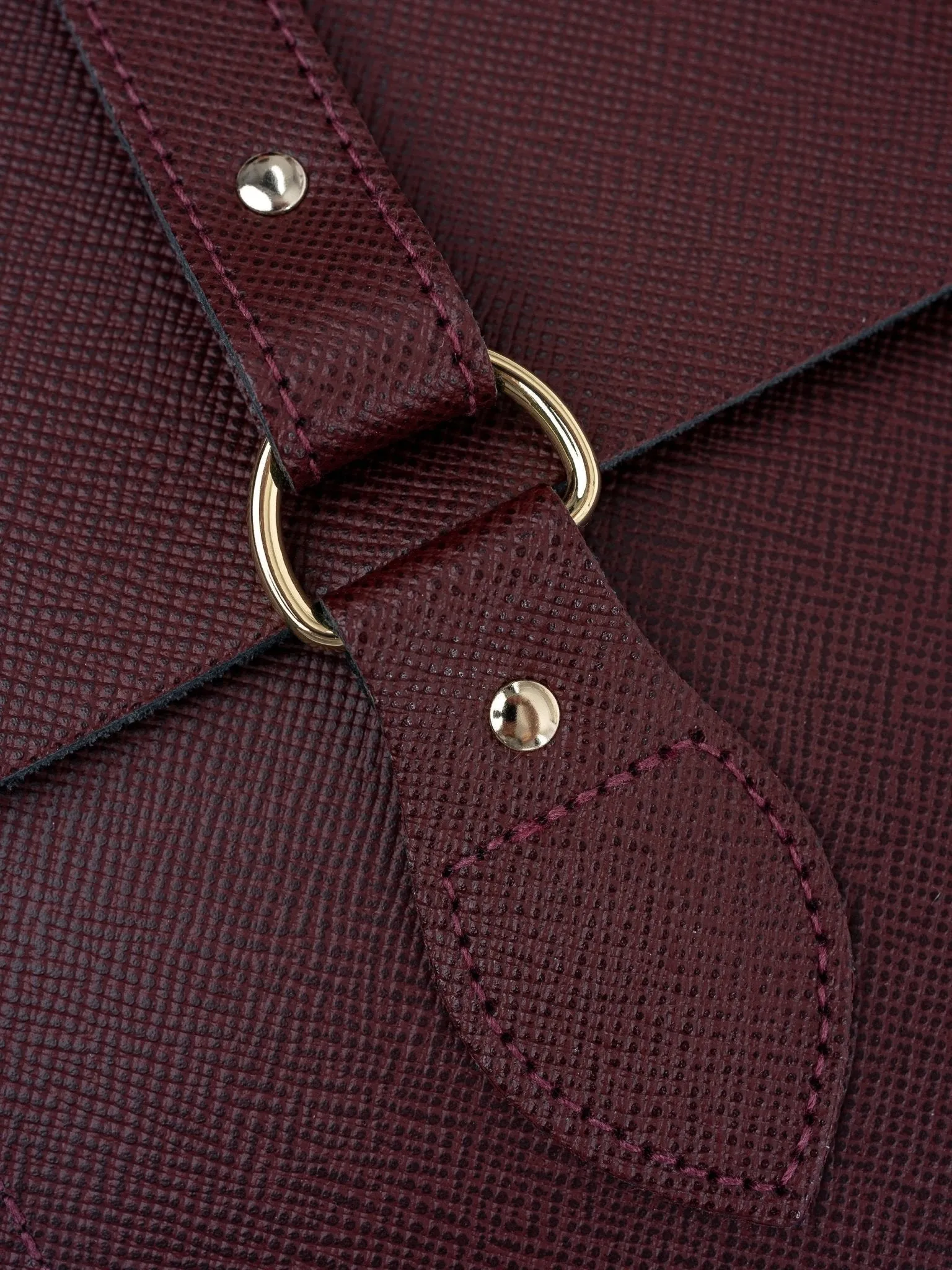 The Emily -  Oxblood Saffiano